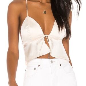 XS ivory silk tank